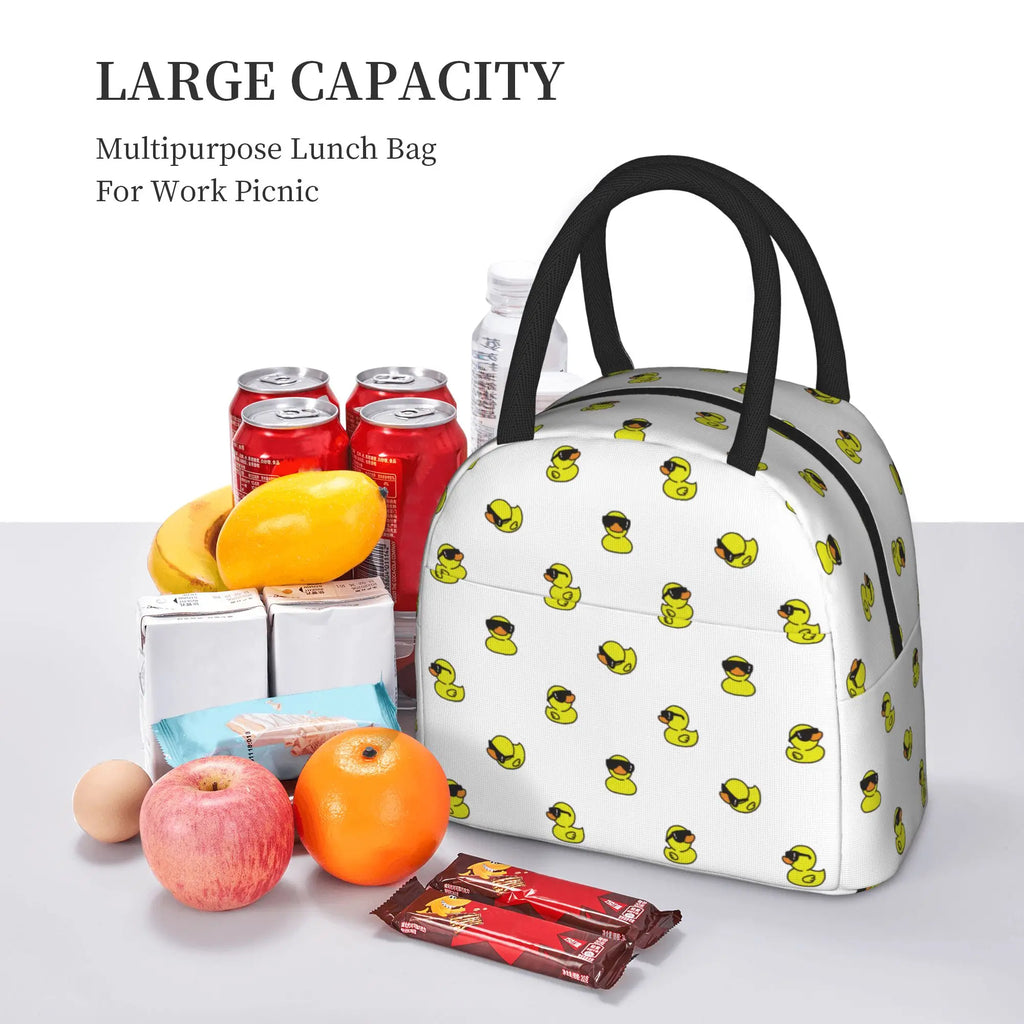Cartoon Yellow Duck Pattern  Insulated Lunch Bags Thermal Bag Lunch Container  Leakproof Lunch Box Tote Food Storage Bags