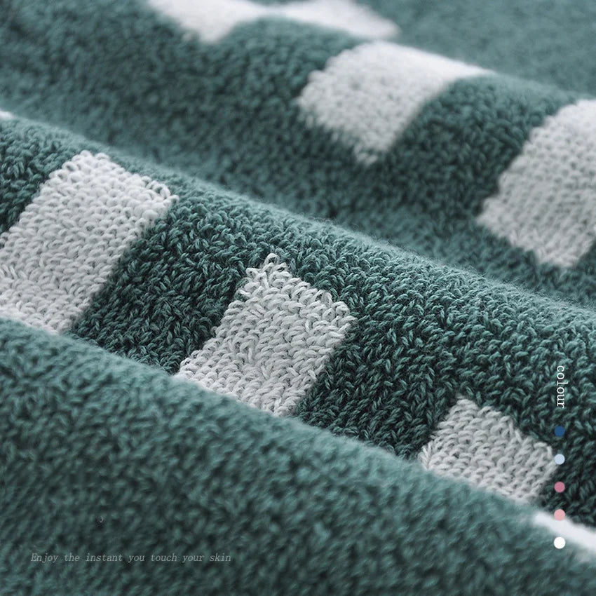 Retro Cotton Towel Dots Stars Striped Heart Pattern Soft Face Towel Super Absorbent Thick Hand Towels for Bathroom Kids Adults