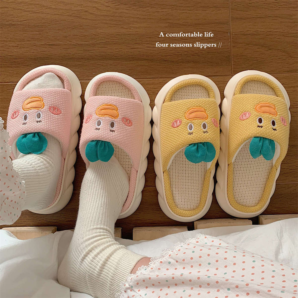 Cheery opened toed slippers for lounging mermaids to enjoy
