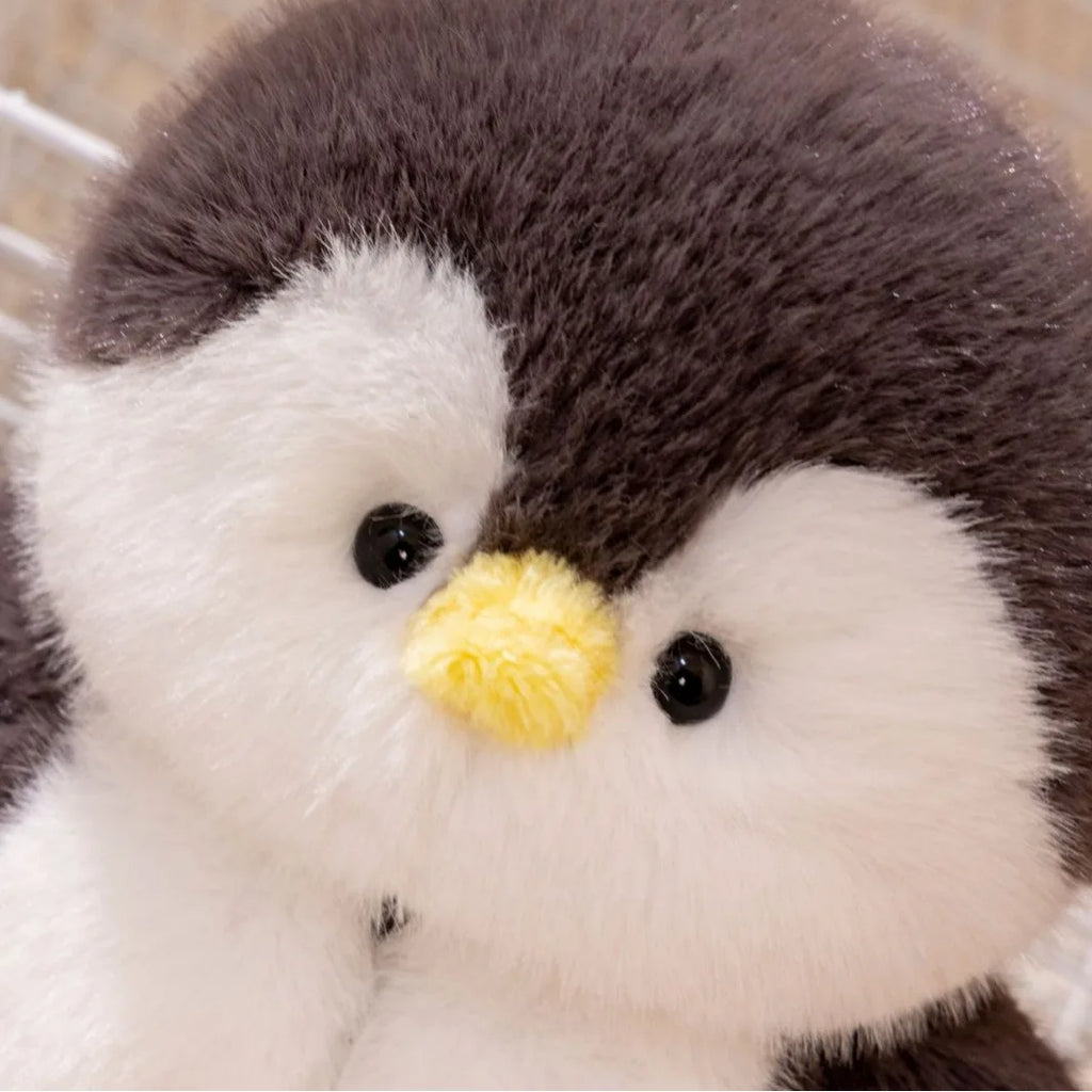Fuzzy Penguin Plush Slippers — Cute Soft Furry Indoor House Shoes