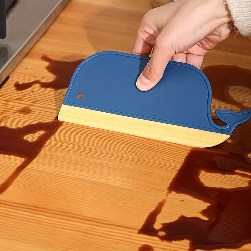 Whale Scraper for Bathroom Mirror and Countertop Cleaning